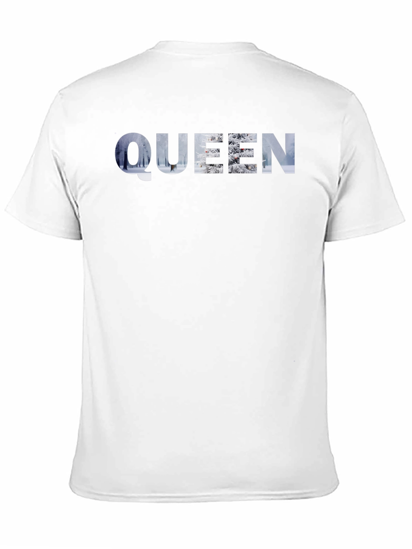Queen Winter Scene Graphic Black T-Shirt