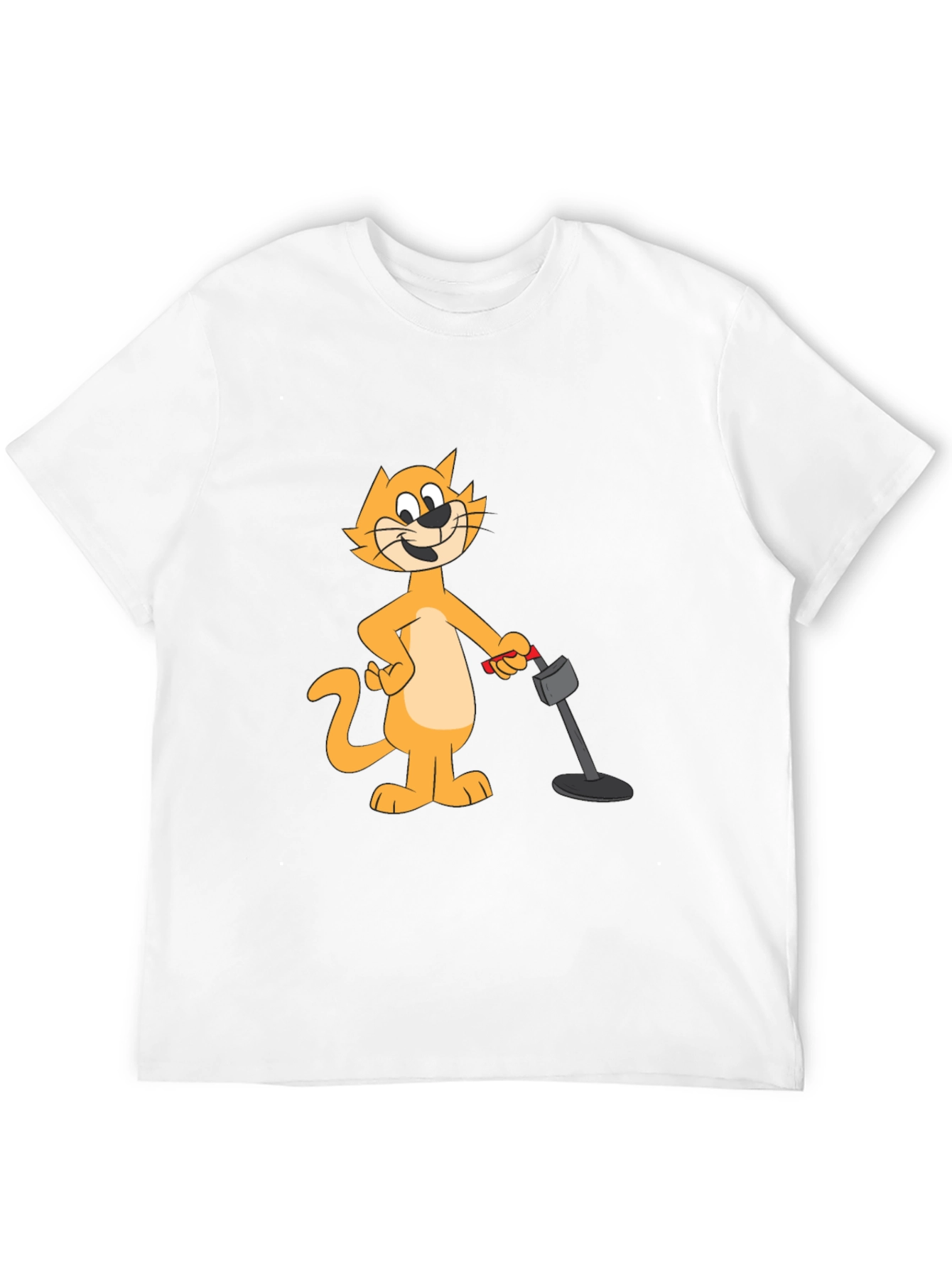 Cool Cat Cartoon Black T-Shirt