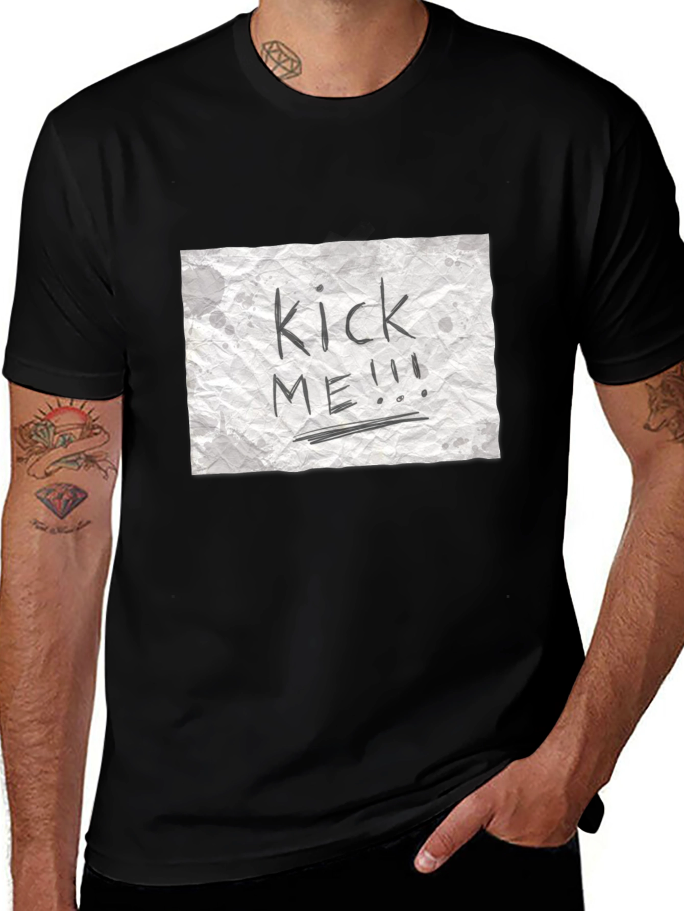 Kick Me T-Shirt - Novelty Graphic Tee