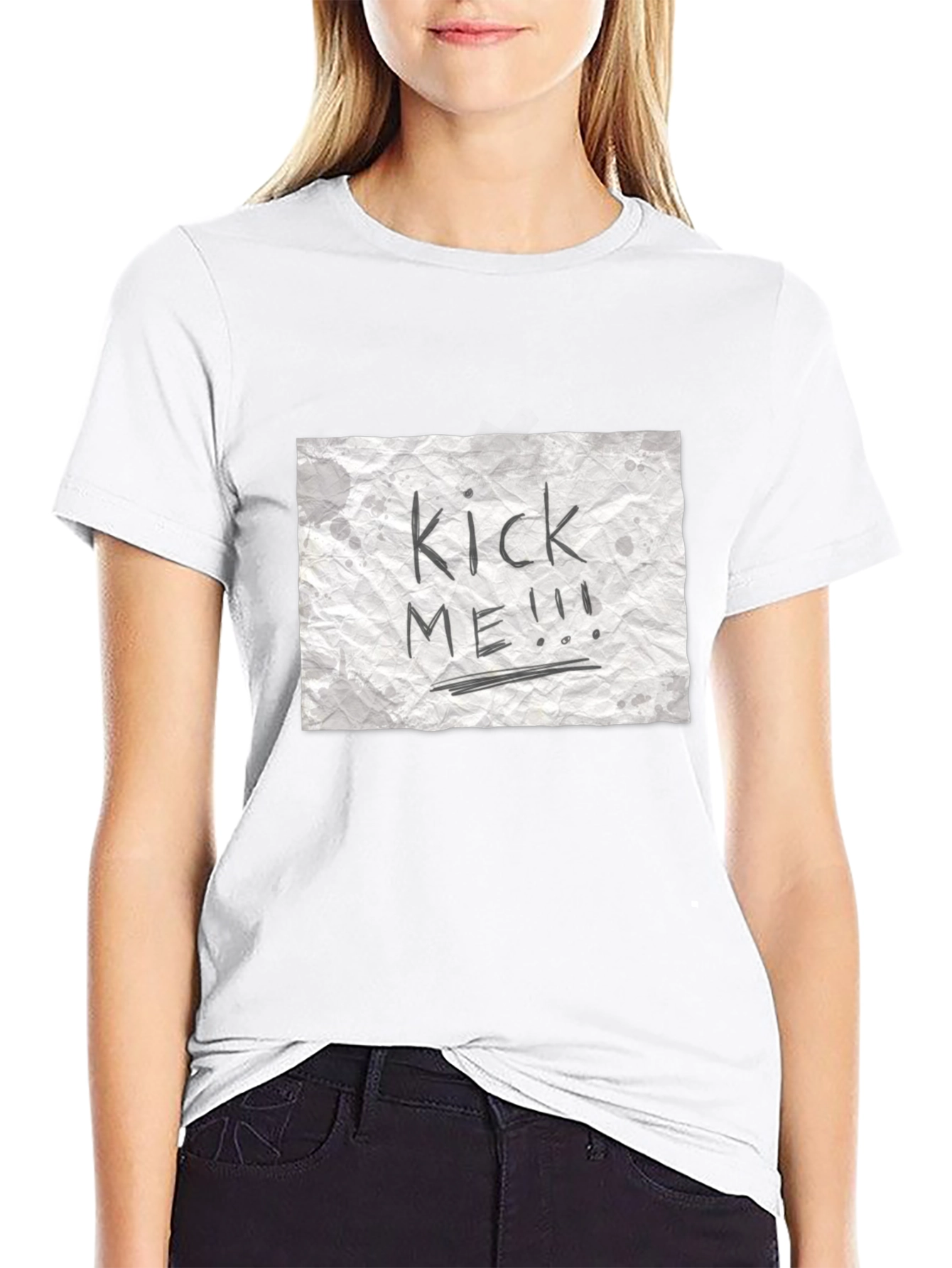 Kick Me T-Shirt - Novelty Graphic Tee