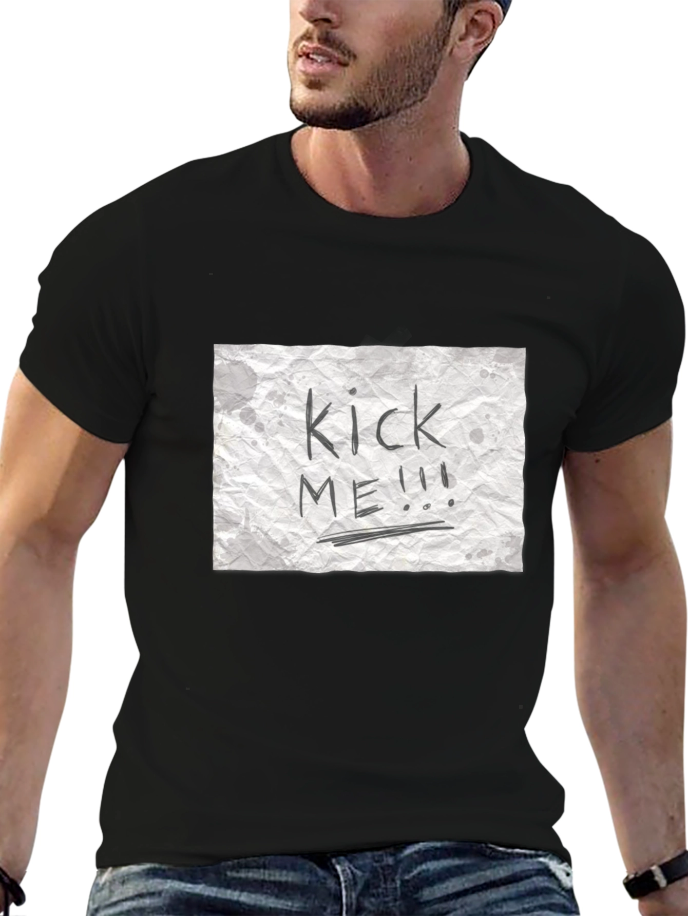Kick Me T-Shirt - Novelty Graphic Tee