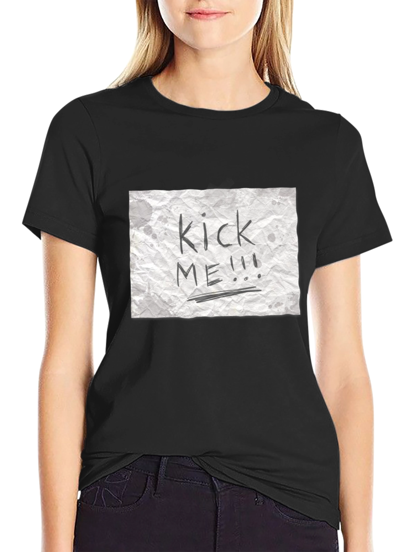 Kick Me T-Shirt - Novelty Graphic Tee