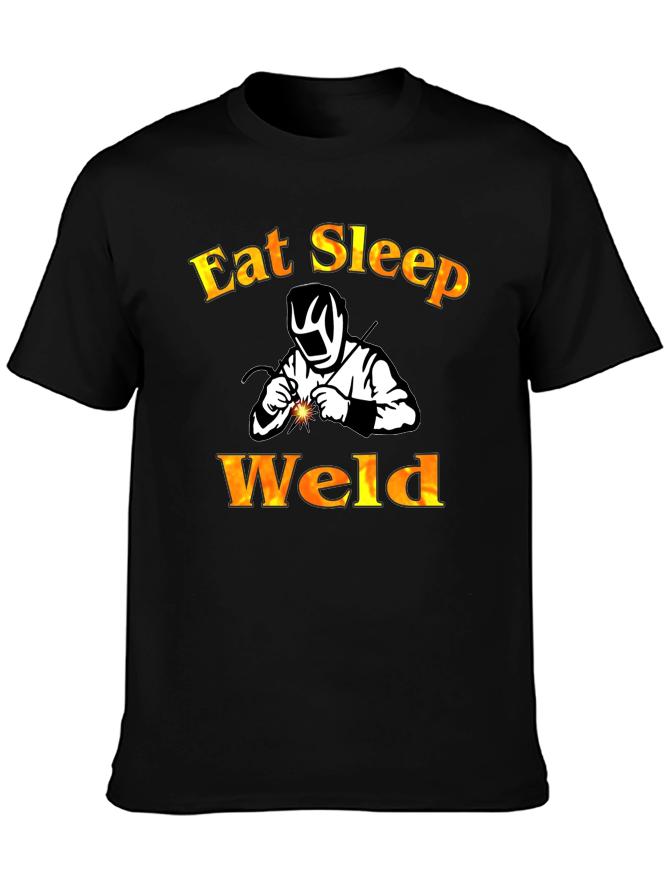 Eat Sleep Weld Black T-Shirt - Welder Apparel