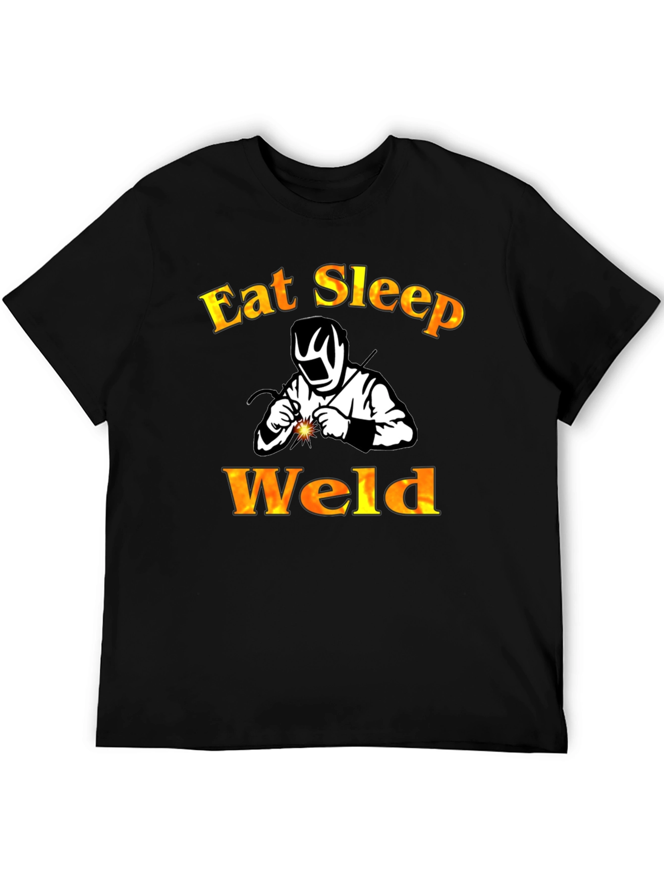 Eat Sleep Weld Black T-Shirt - Welder Apparel