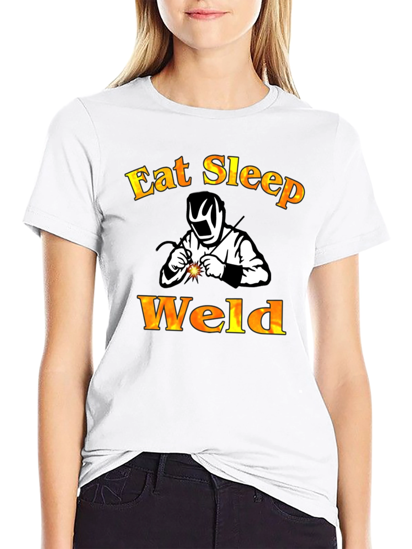 Eat Sleep Weld Black T-Shirt - Welder Apparel