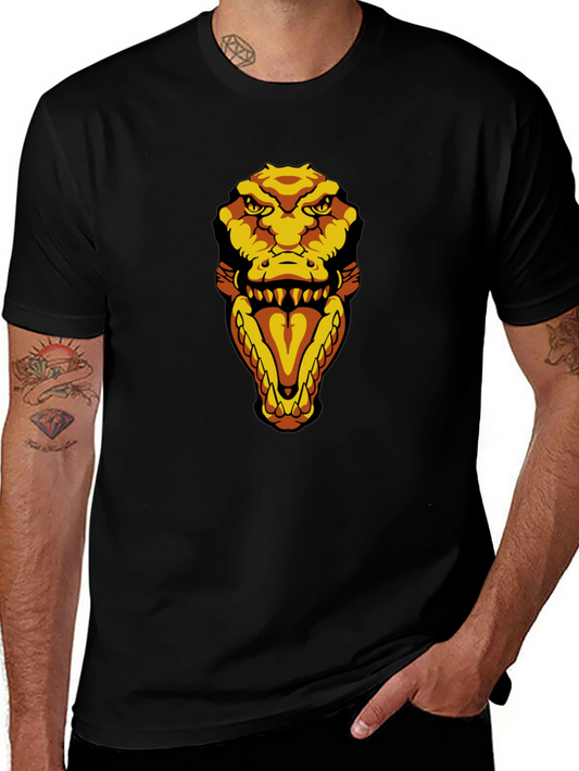 Mens Black T-Shirt with Croc Design