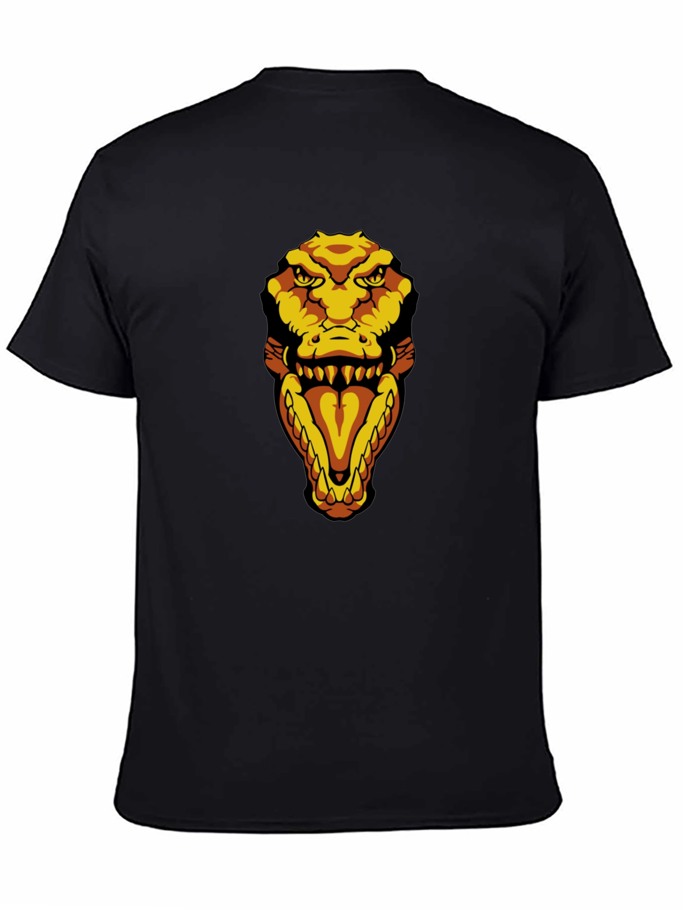 Mens Black T-Shirt with Croc Design