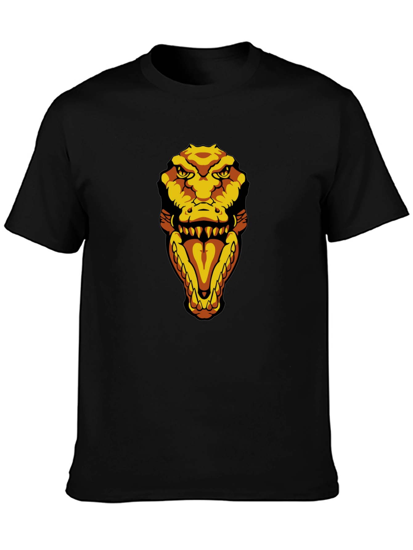Mens Black T-Shirt with Croc Design