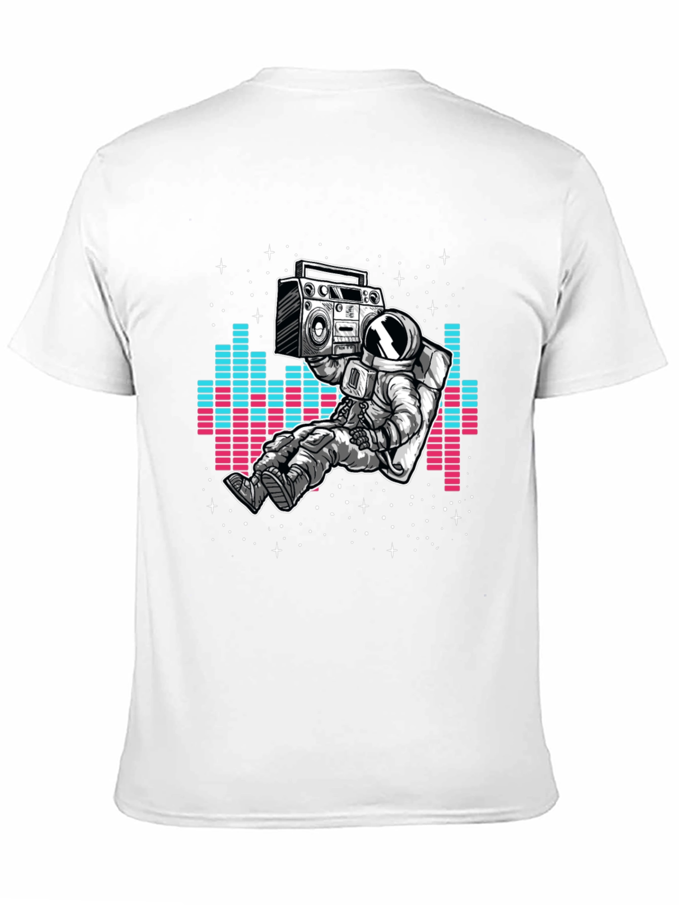 Astronaut Boombox Graphic T-Shirt - Black