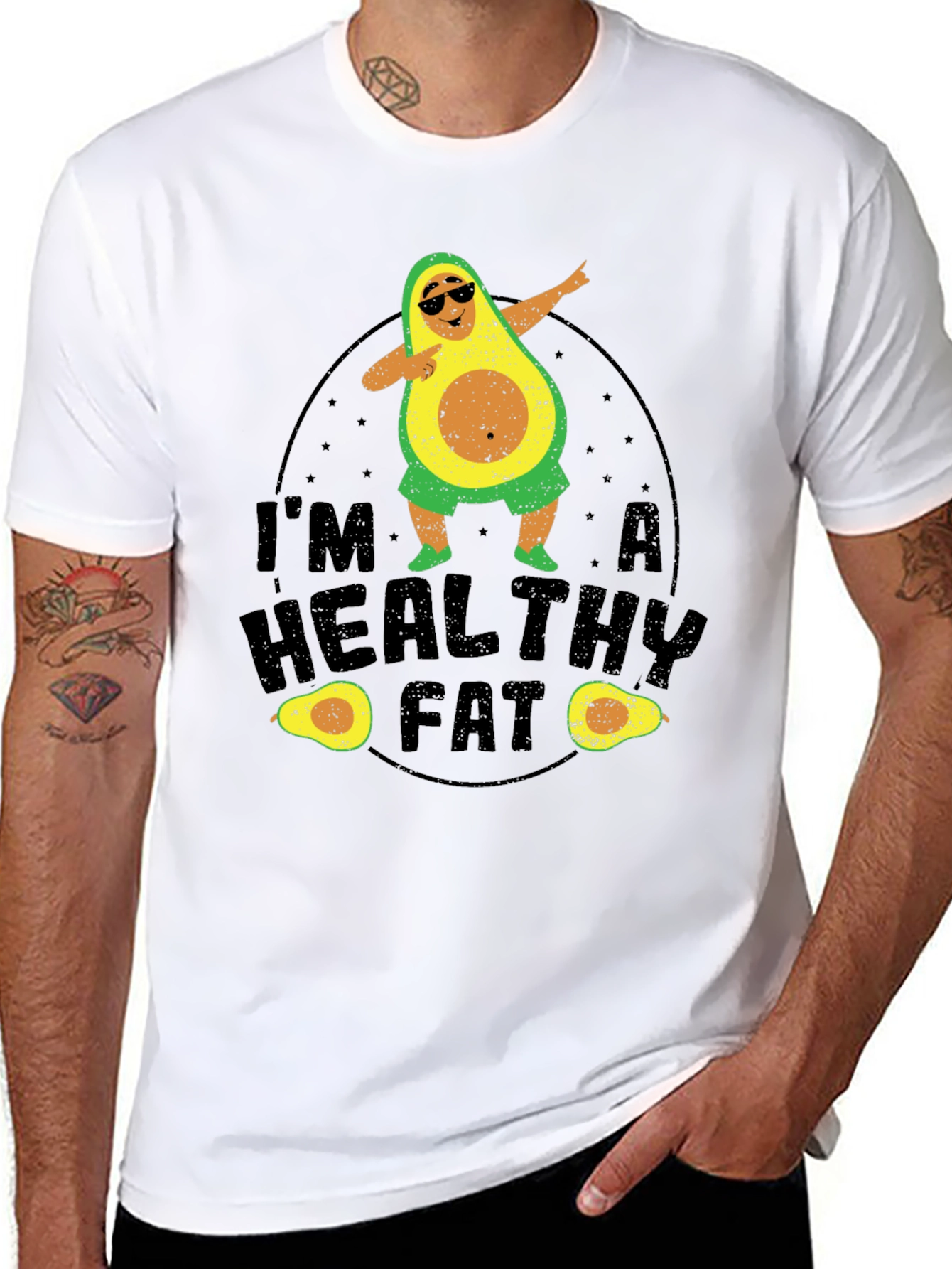 Im A Healthy Fat Avocado Graphic Tee