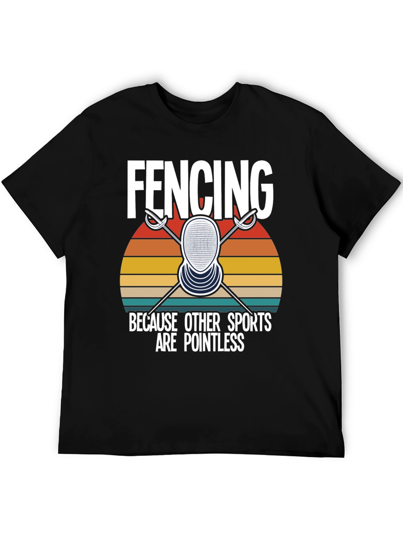 Fencing is Pointless Retro Style T-Shirt