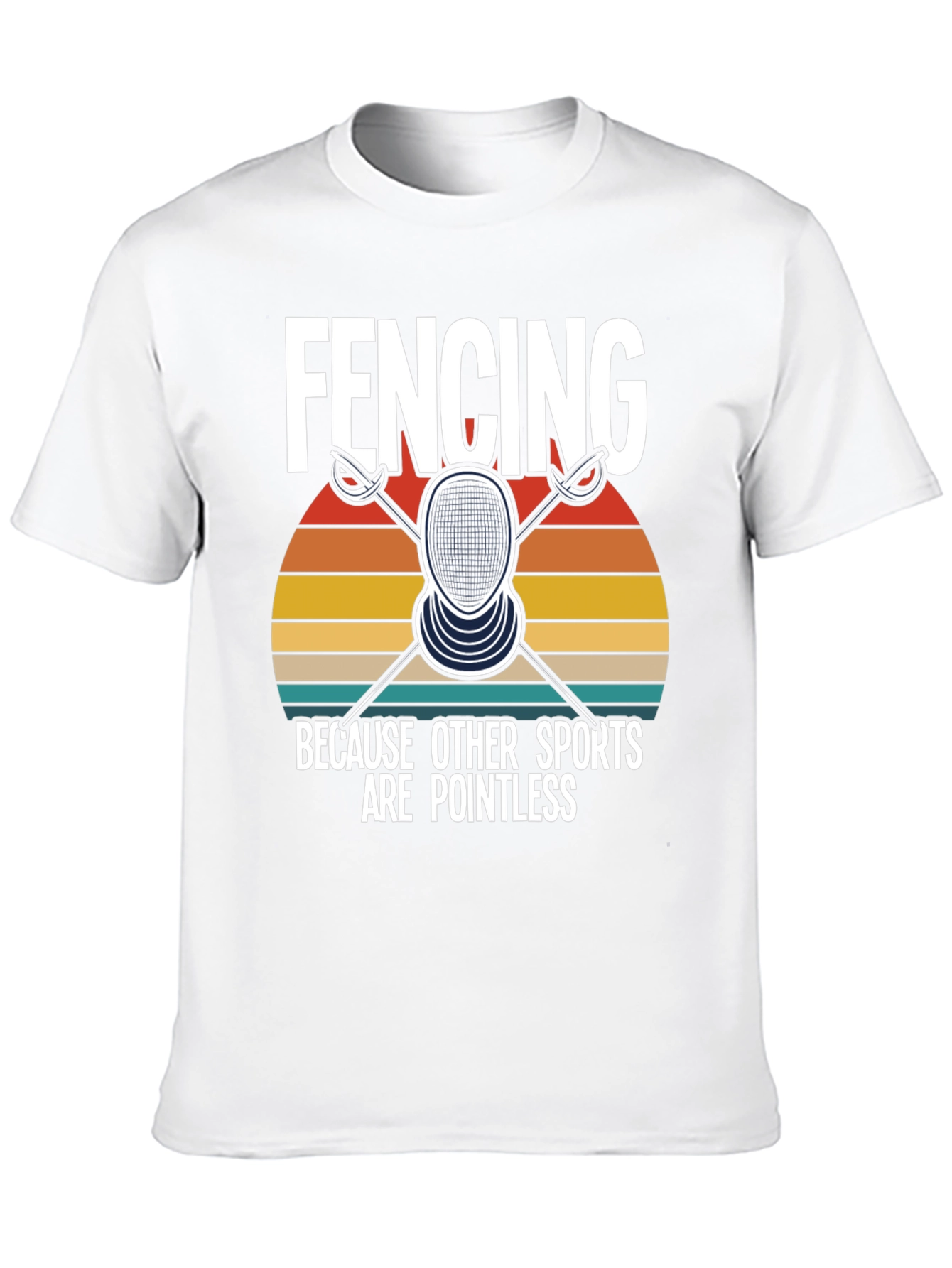 Fencing is Pointless Retro Style T-Shirt
