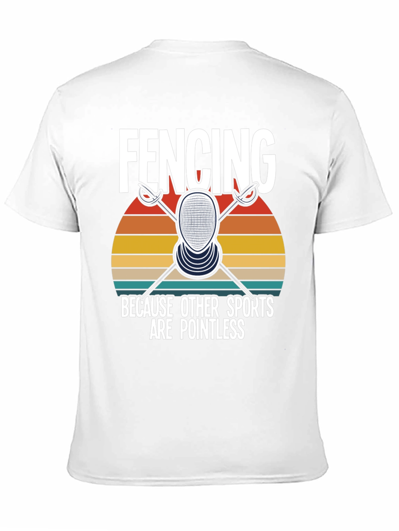 Fencing is Pointless Retro Style T-Shirt