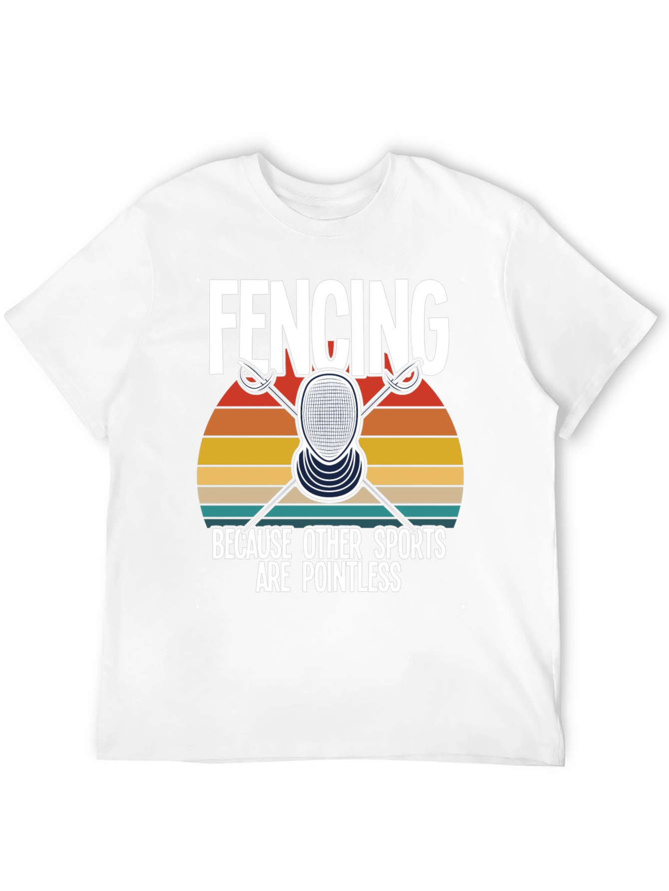Fencing is Pointless Retro Style T-Shirt
