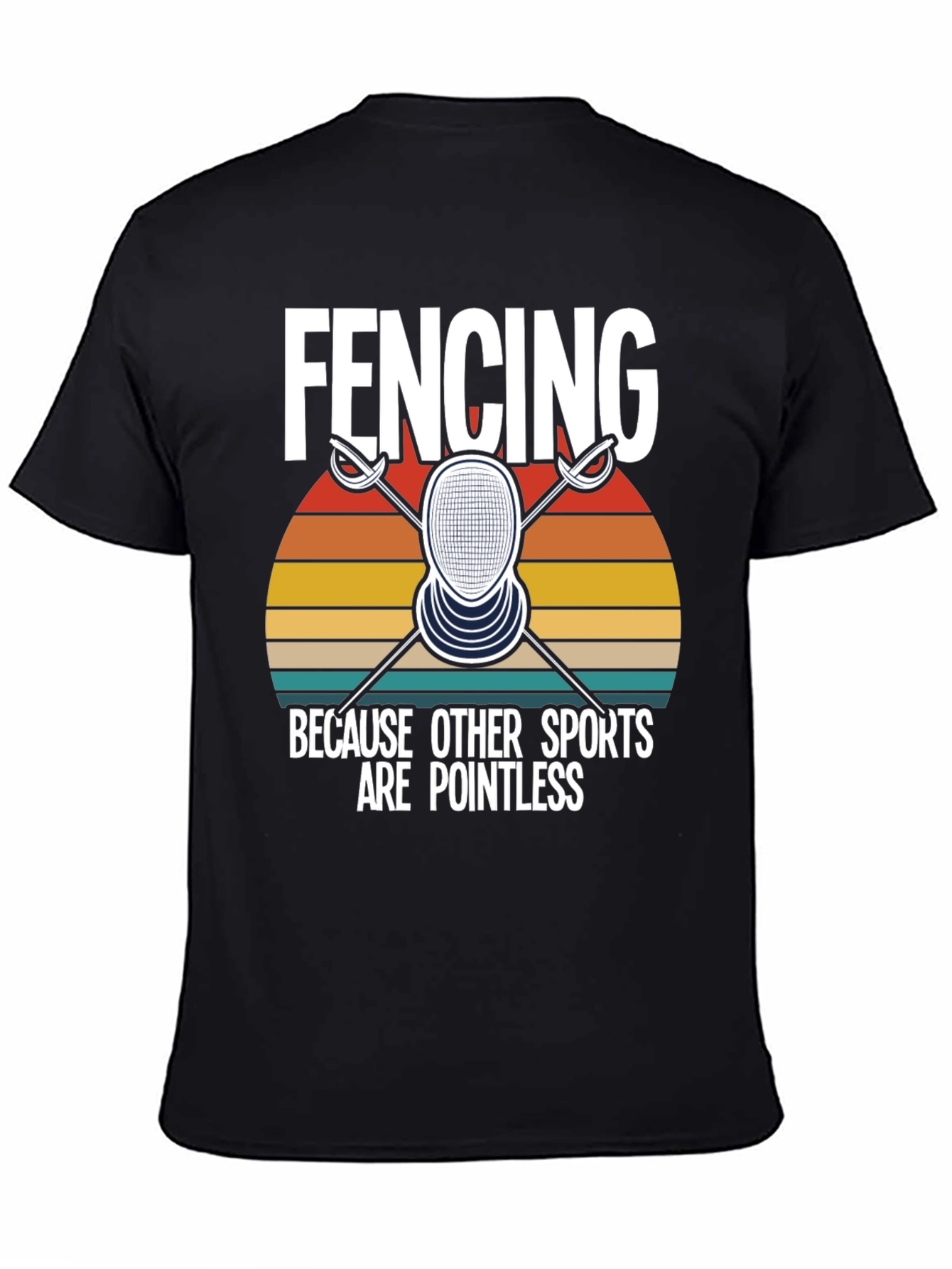 Fencing is Pointless Retro Style T-Shirt