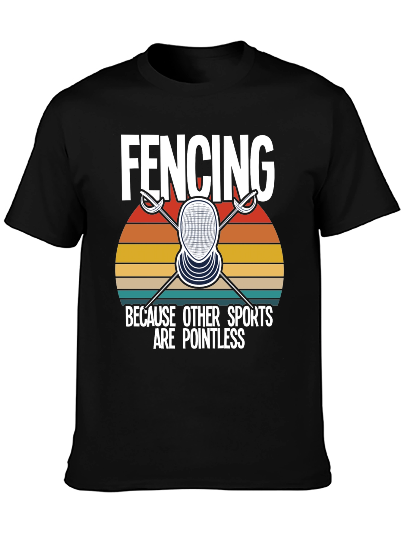 Fencing is Pointless Retro Style T-Shirt