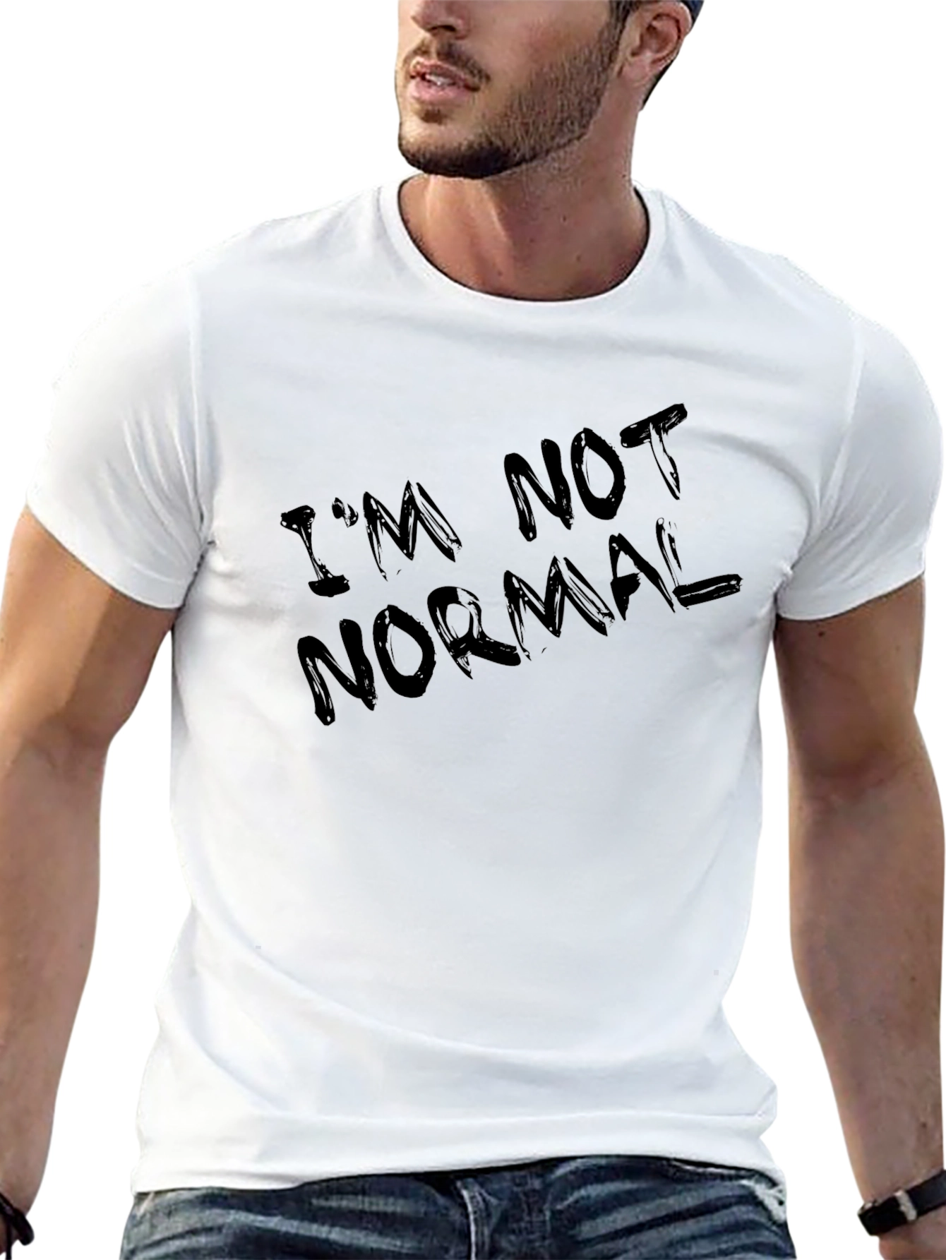Im Not Normal Black Graphic T-Shirt