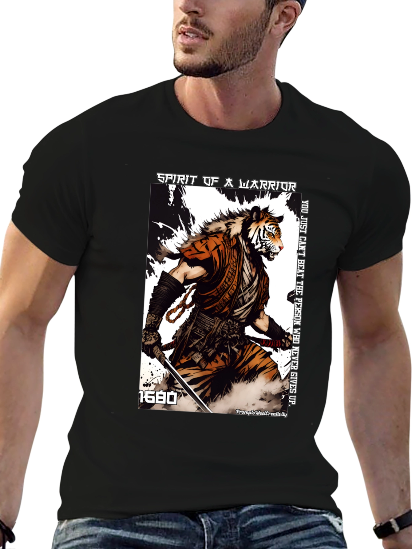 Tiger Warrior Graphic T-Shirt
