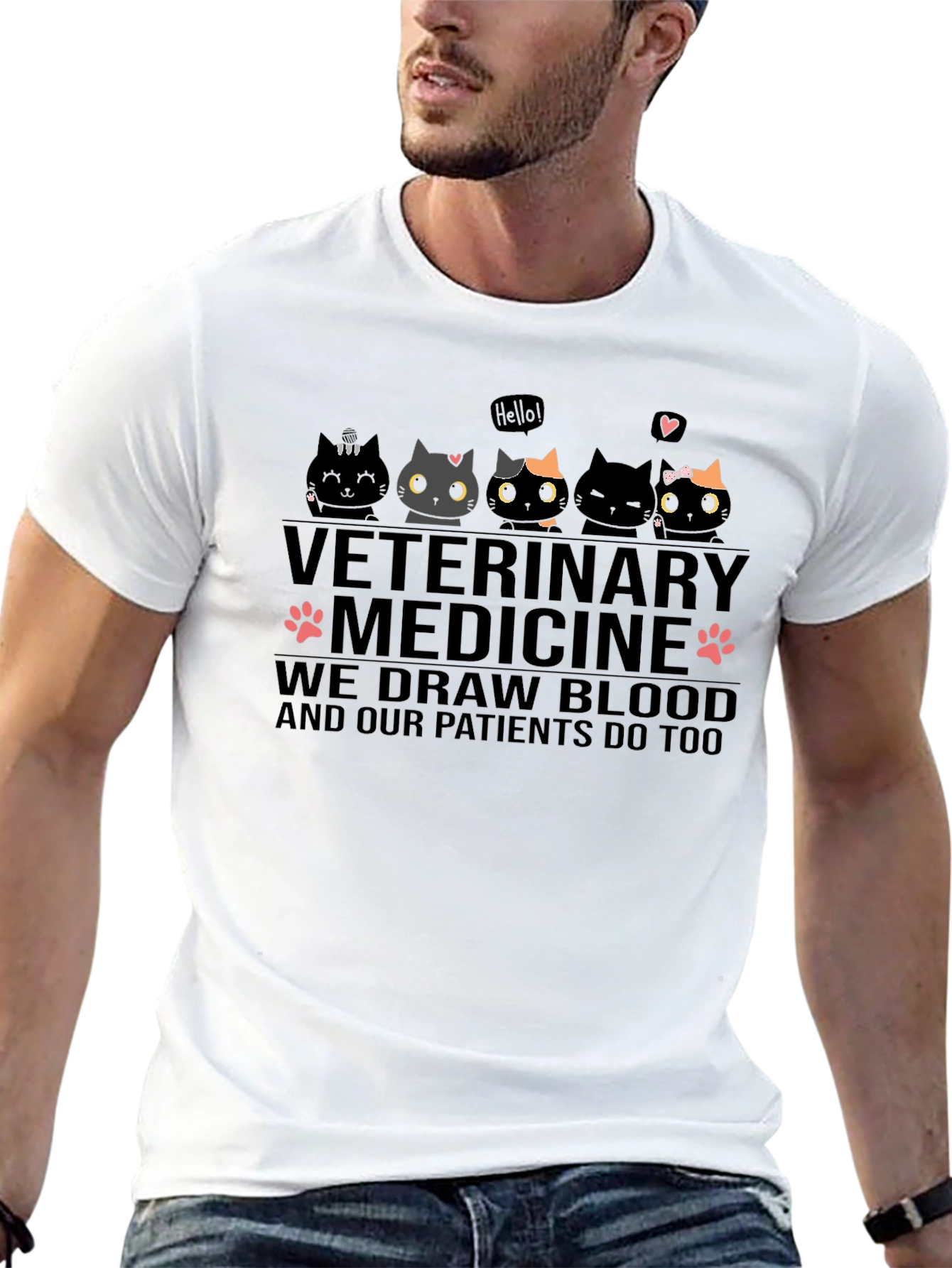Veterinary Medicine Cat Graphic Tee