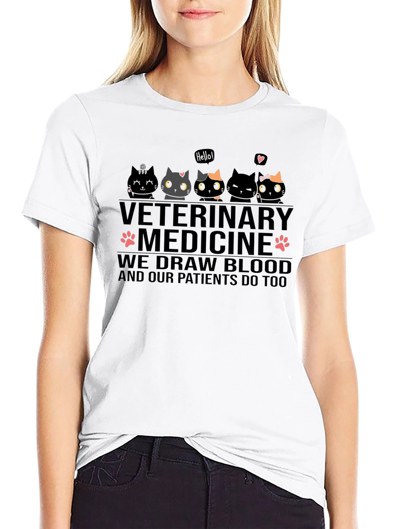 Veterinary Medicine Cat Graphic Tee