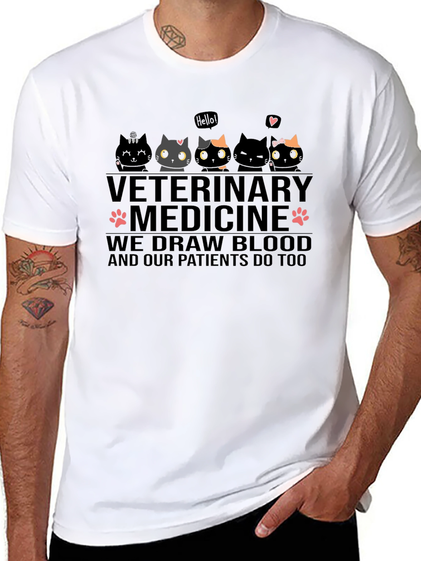 Veterinary Medicine Cat Graphic Tee