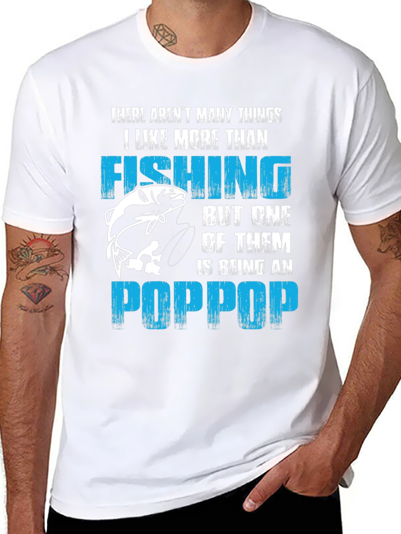 Fishing & Being A PopPop Mens T-Shirt