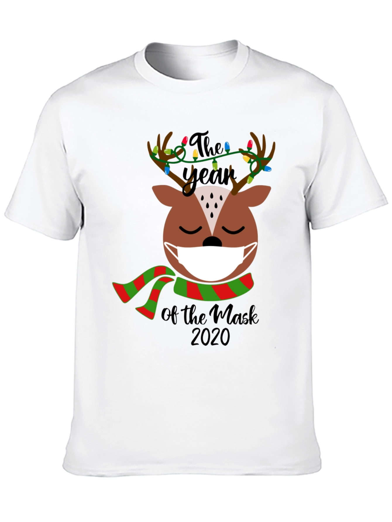 Masked Reindeer Year of the Mask 2020 Tee