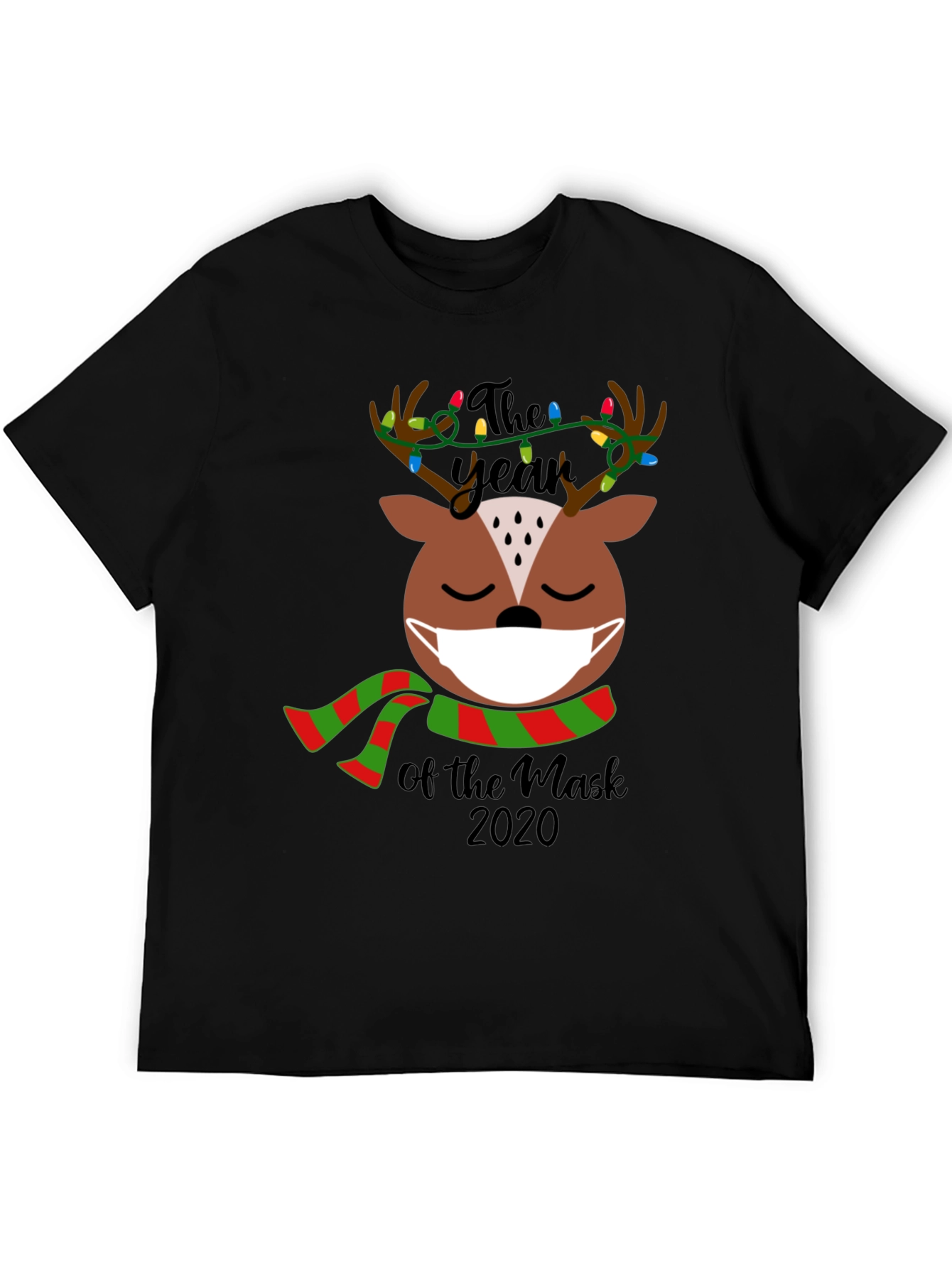 Masked Reindeer Year of the Mask 2020 Tee