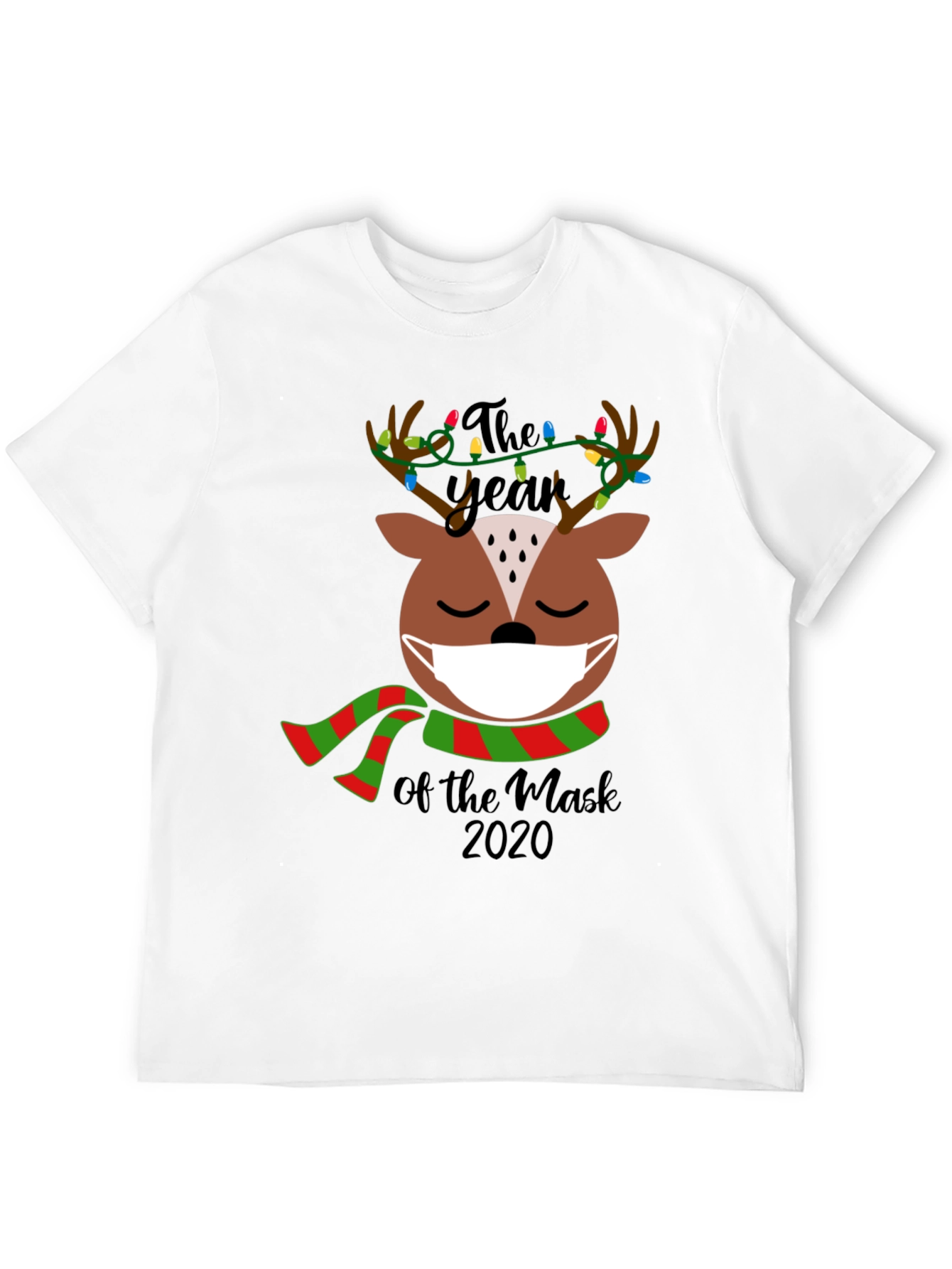 Masked Reindeer Year of the Mask 2020 Tee