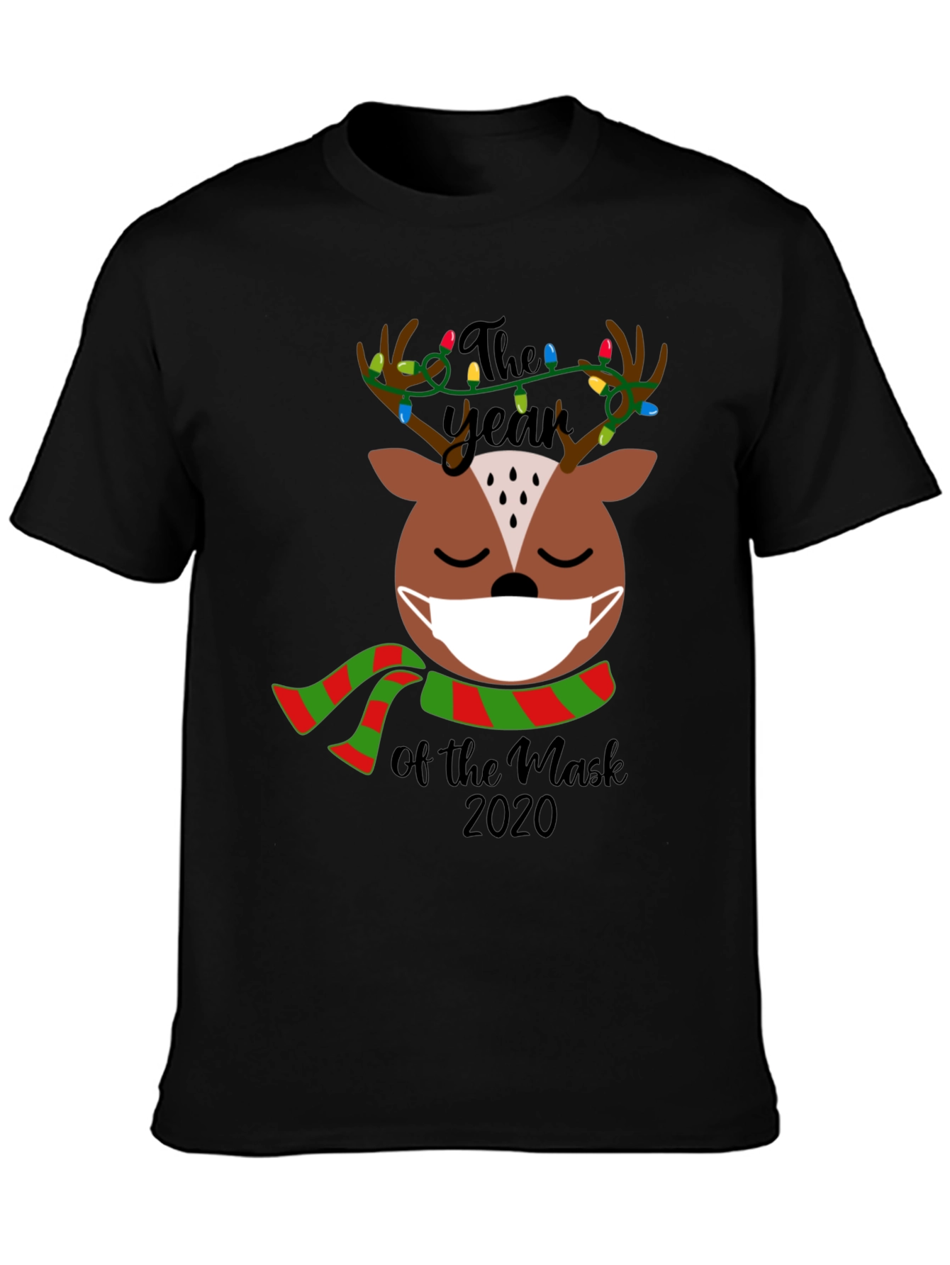 Masked Reindeer Year of the Mask 2020 Tee