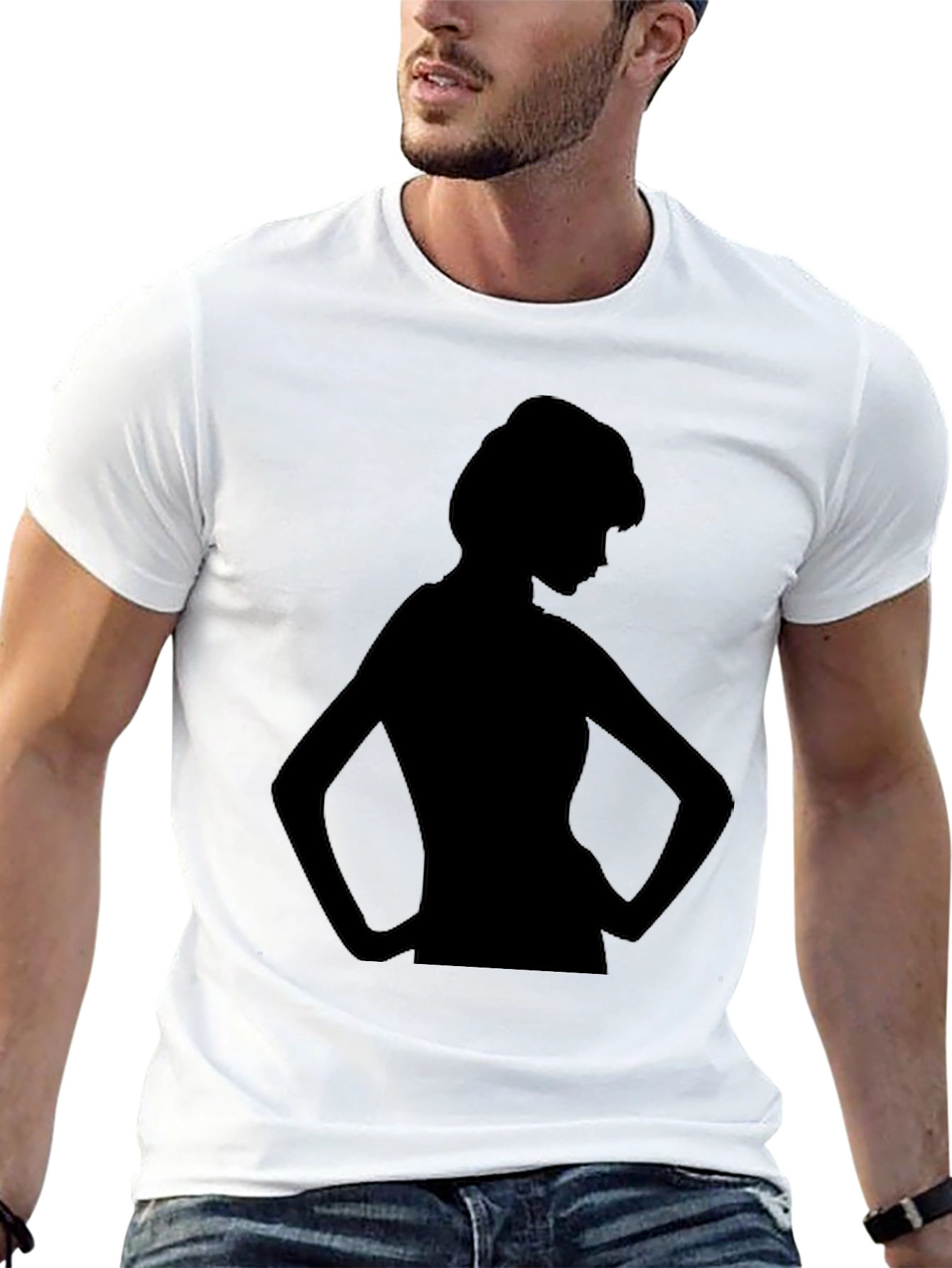 Silhouette Woman Graphic Tee - Black