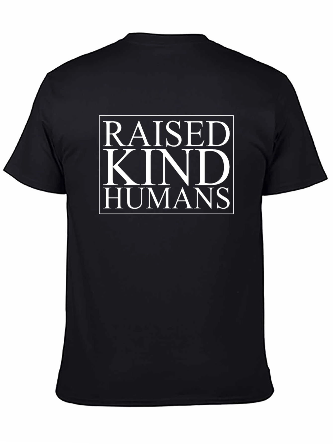 Raised Kind Humans Graphic Tee - Black Cotton T-Shirt