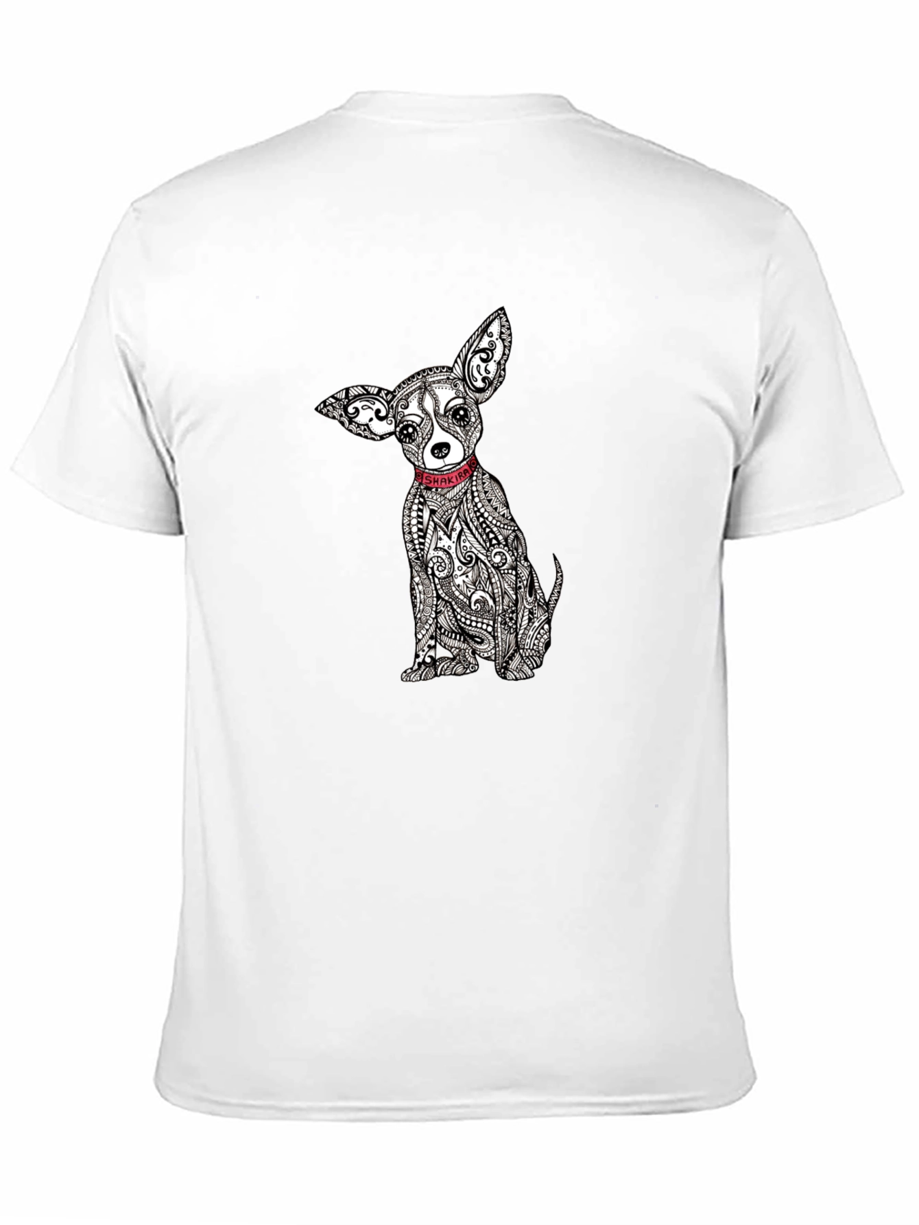 Chihuahua Dog Print Black T-Shirt