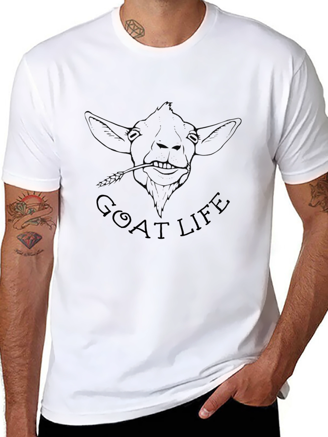 Goat Life Graphic Tee - Classic Black T-Shirt