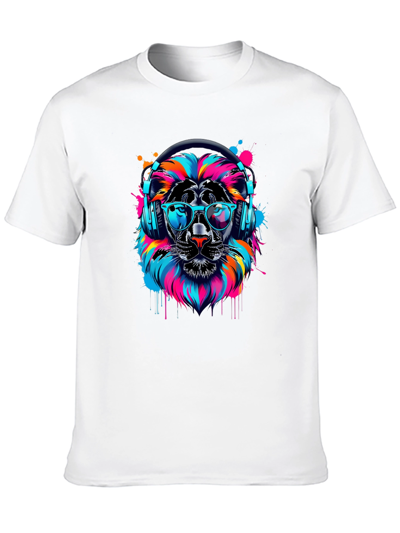 Cool Lion Graphic Tee - Black