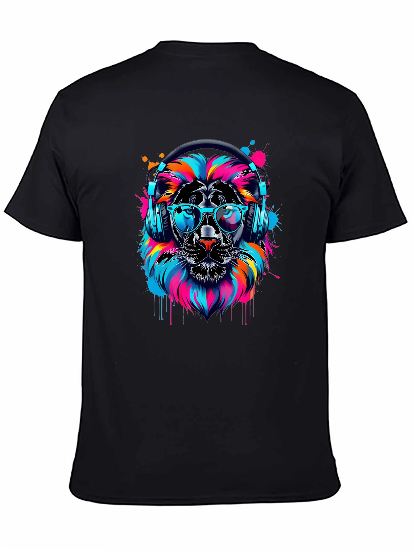 Cool Lion Graphic Tee - Black