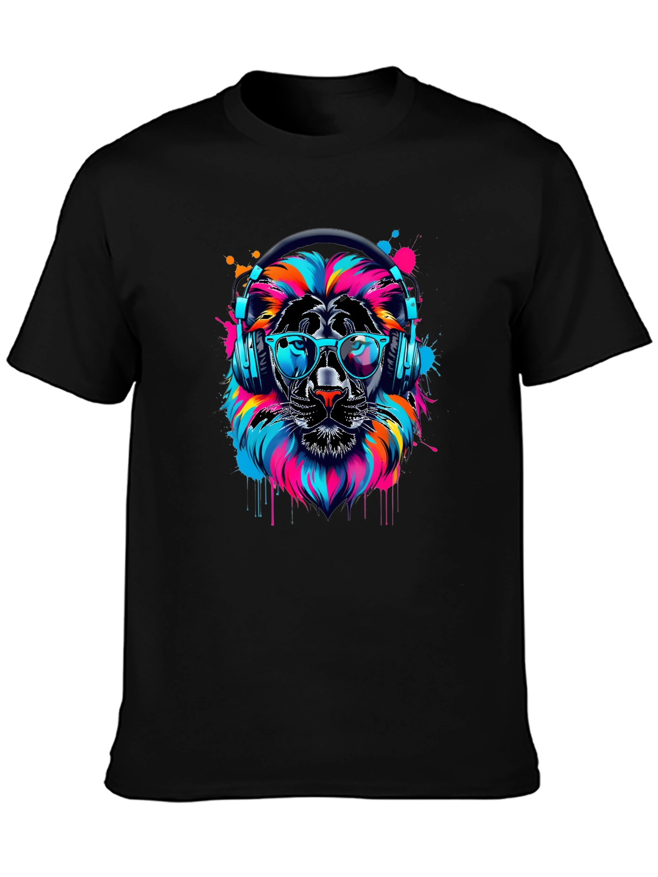 Cool Lion Graphic Tee - Black