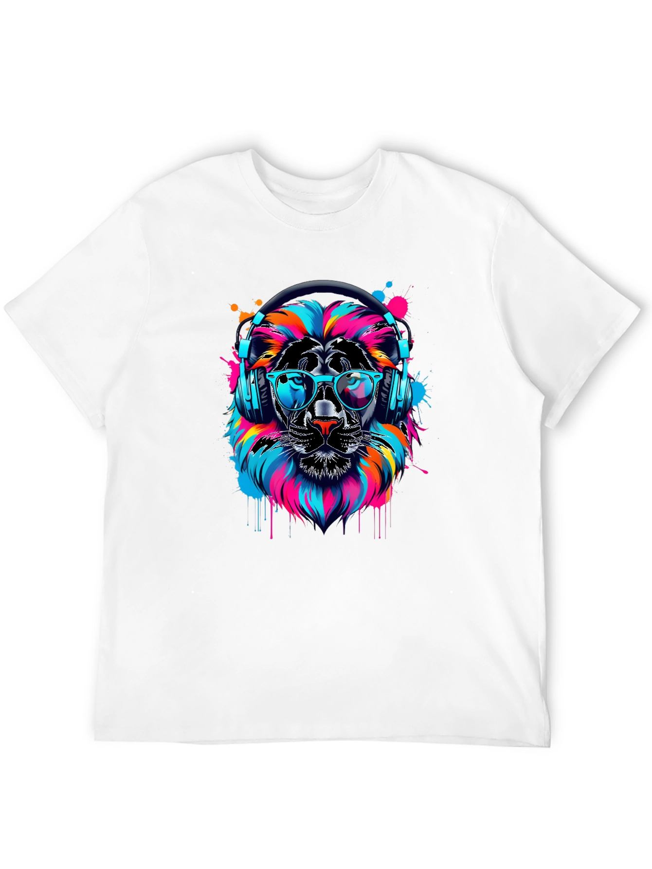 Cool Lion Graphic Tee - Black