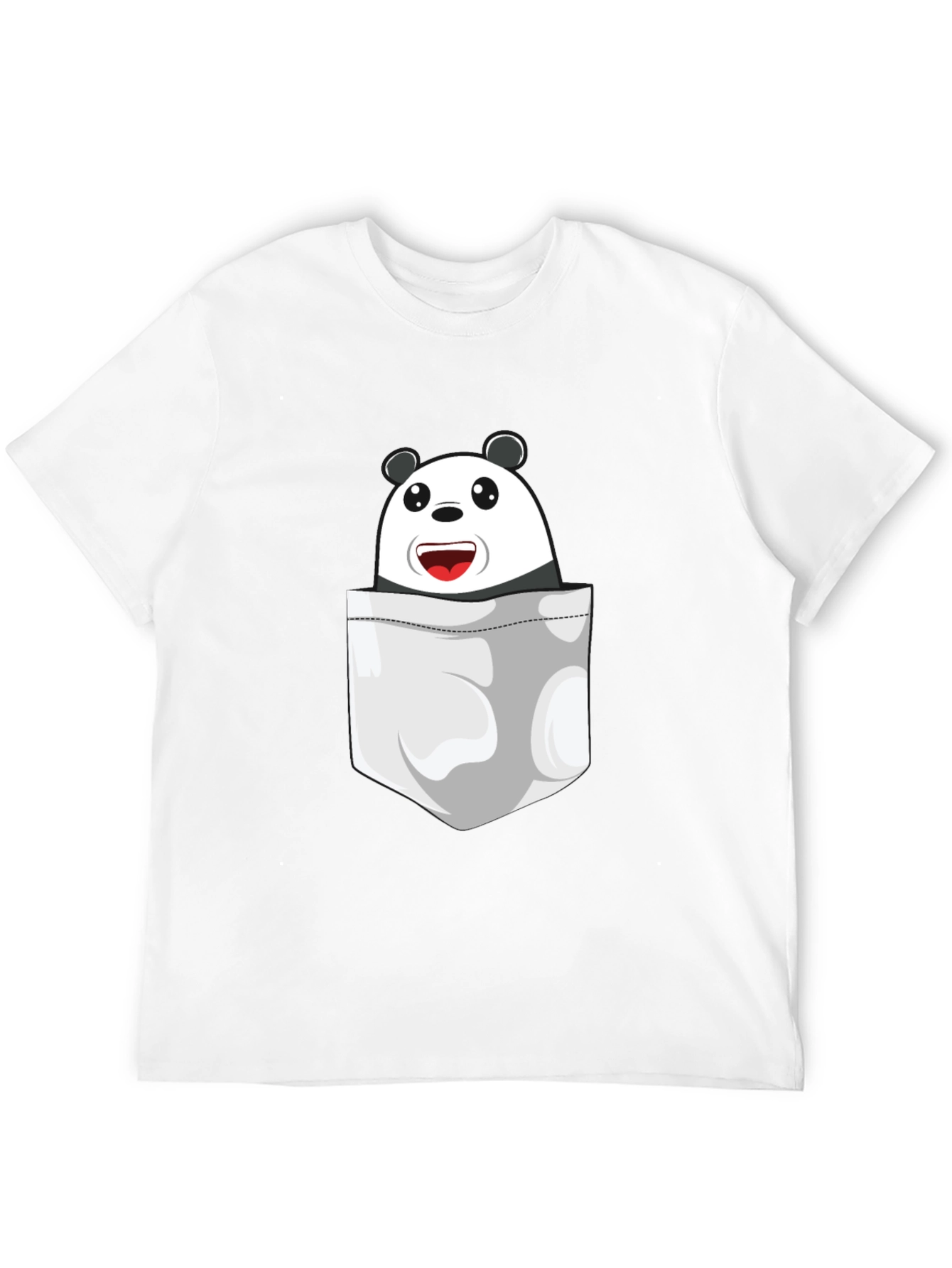 Panda Pocket T-Shirt - Fun Graphic Tee