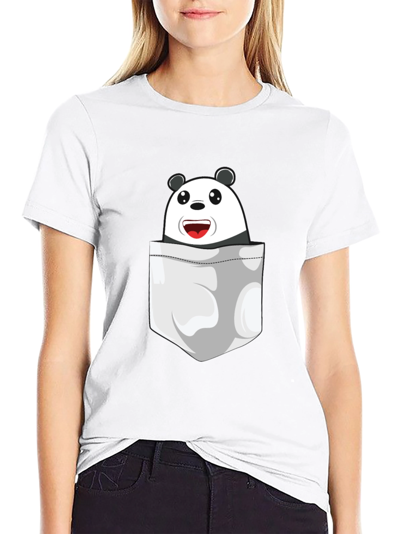 Panda Pocket T-Shirt - Fun Graphic Tee