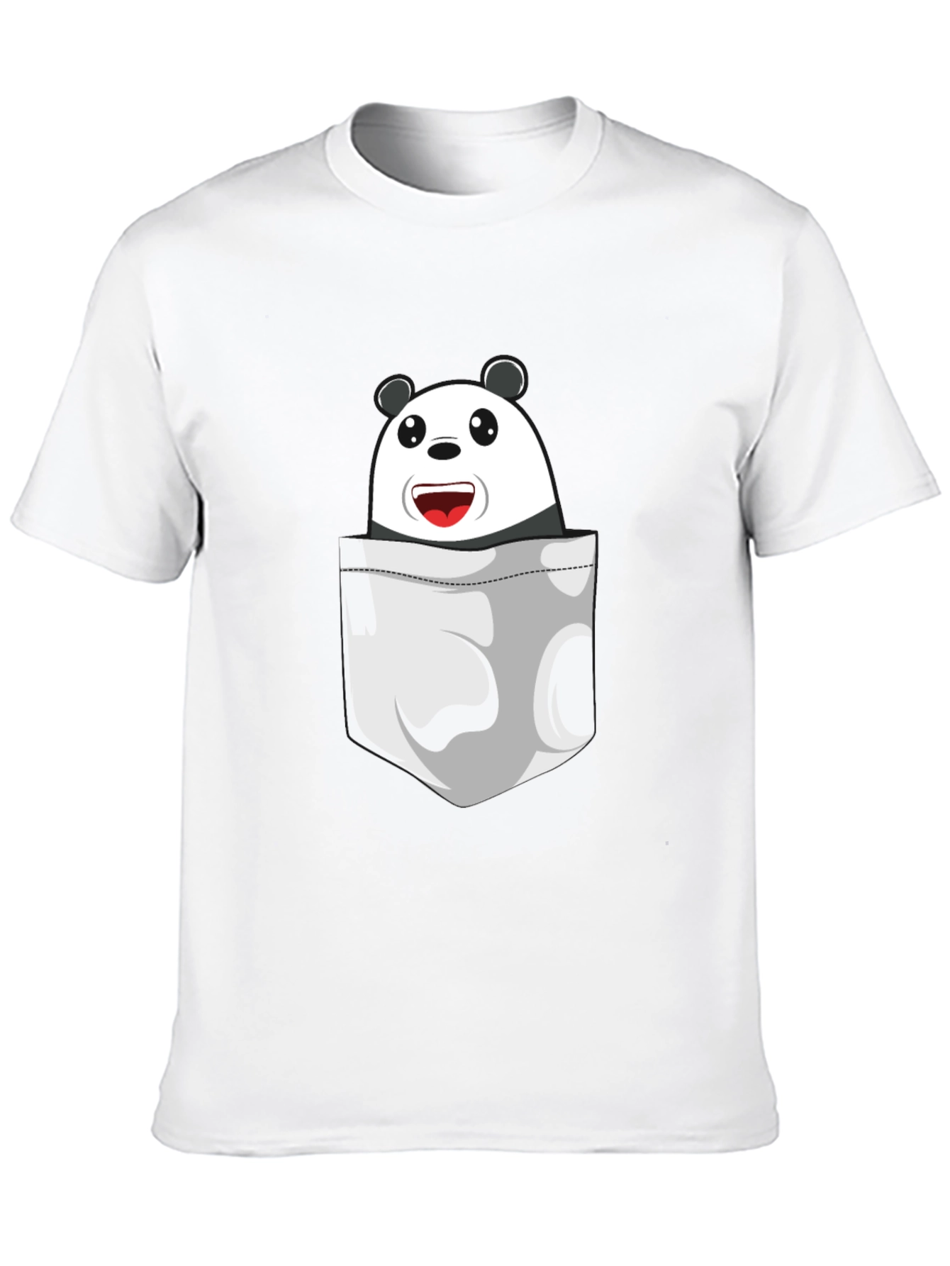 Panda Pocket T-Shirt - Fun Graphic Tee