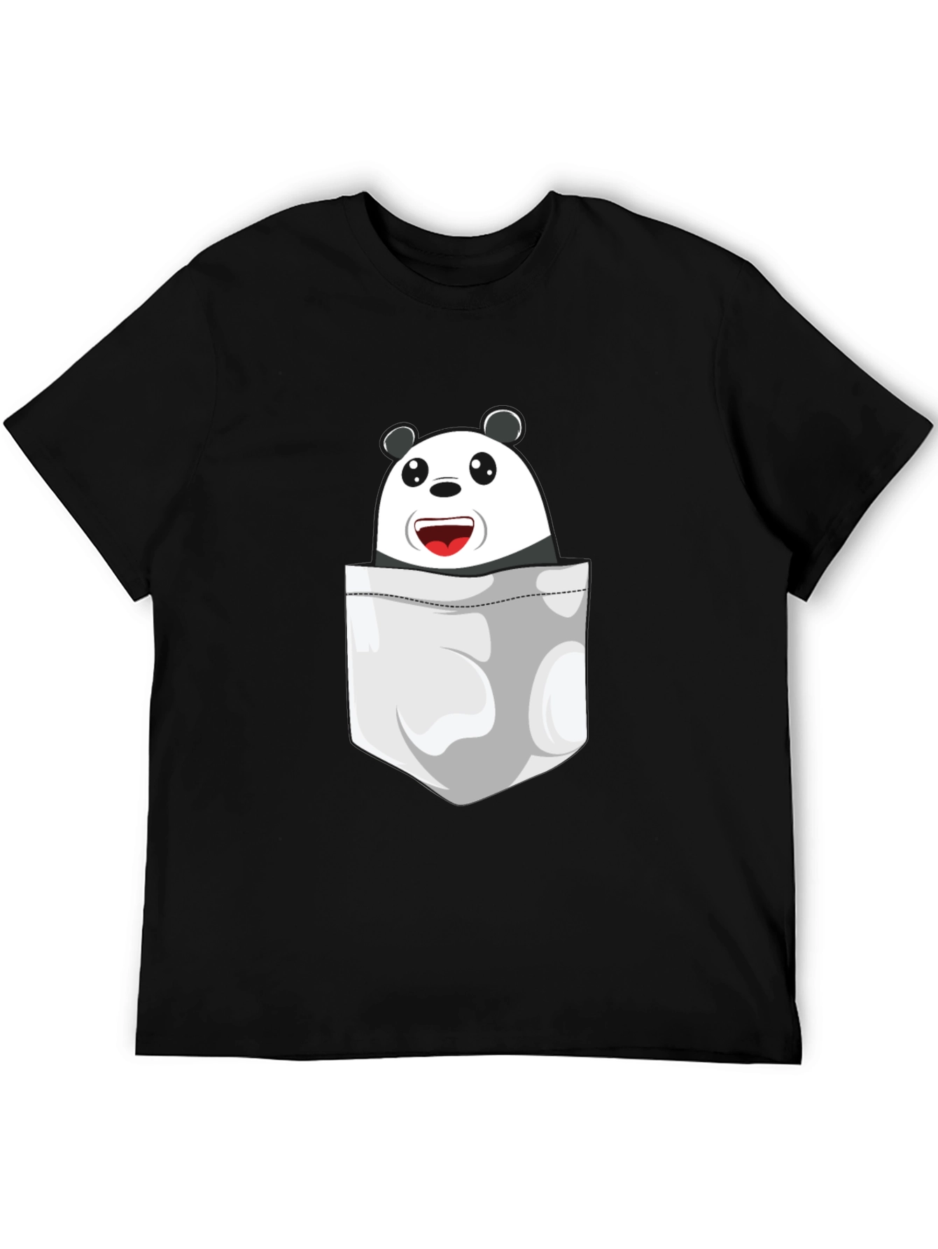 Panda Pocket T-Shirt - Fun Graphic Tee