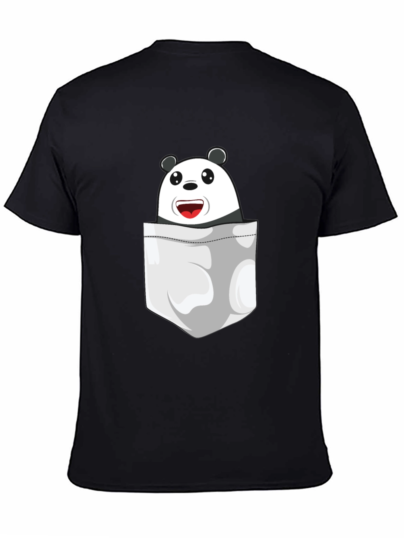 Panda Pocket T-Shirt - Fun Graphic Tee