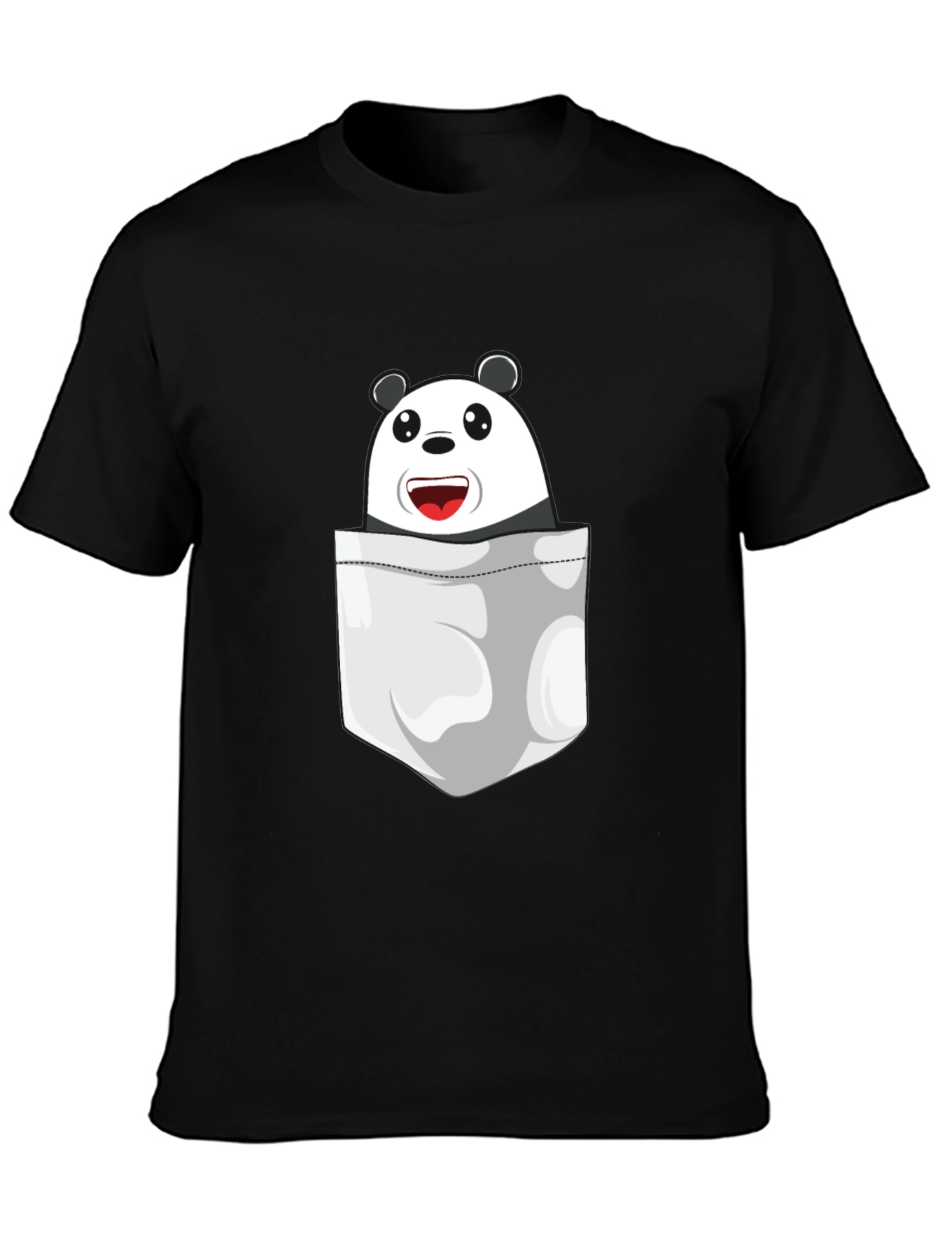 Panda Pocket T-Shirt - Fun Graphic Tee