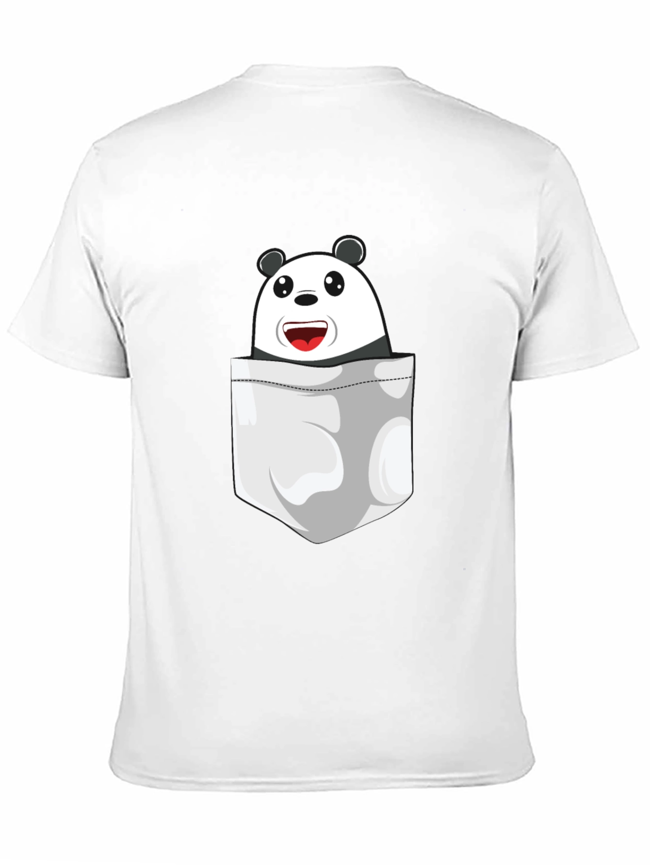Panda Pocket T-Shirt - Fun Graphic Tee