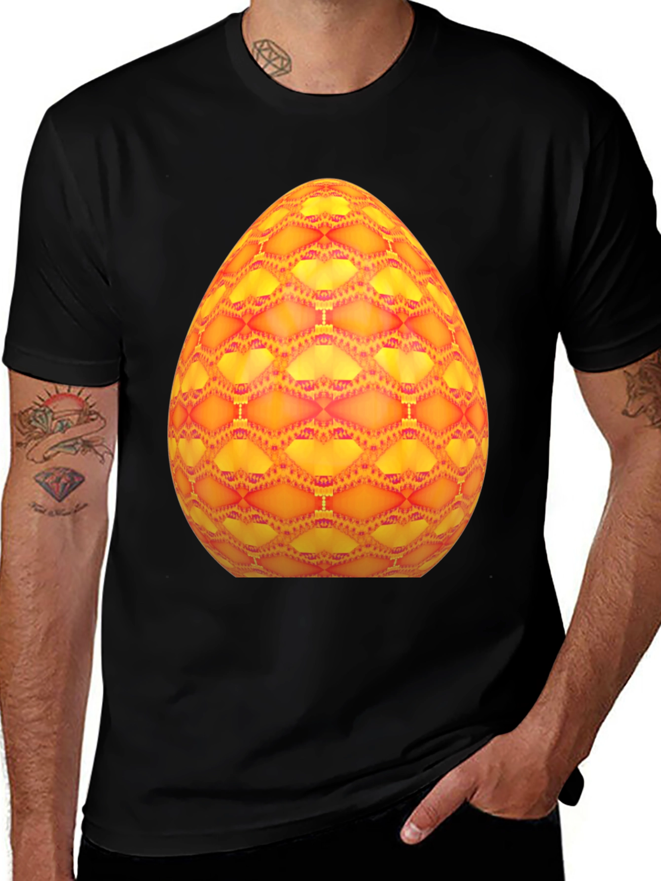 Abstract Easter Egg Graphic Tee - Bold & Unique!