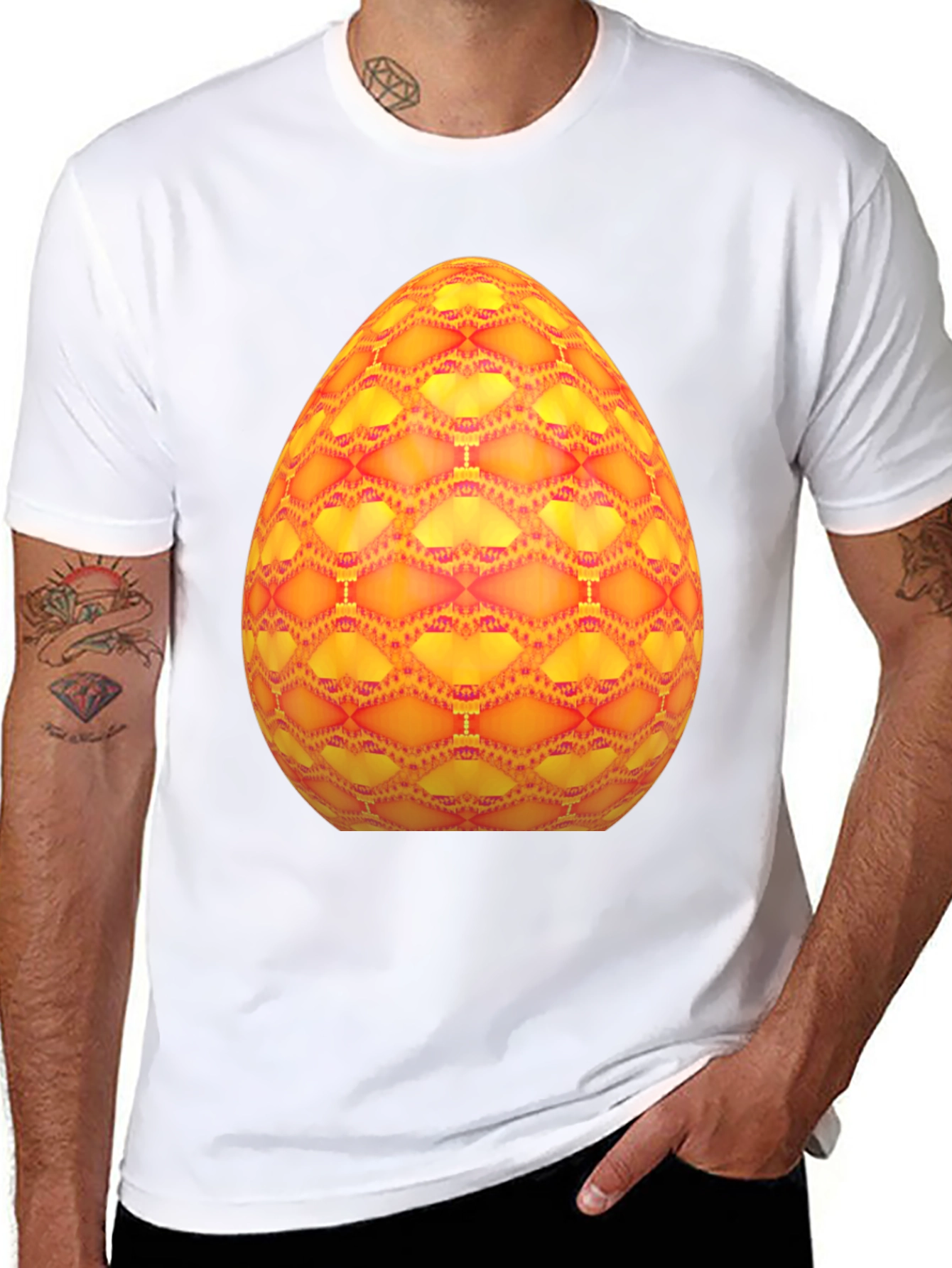 Abstract Easter Egg Graphic Tee - Bold & Unique!