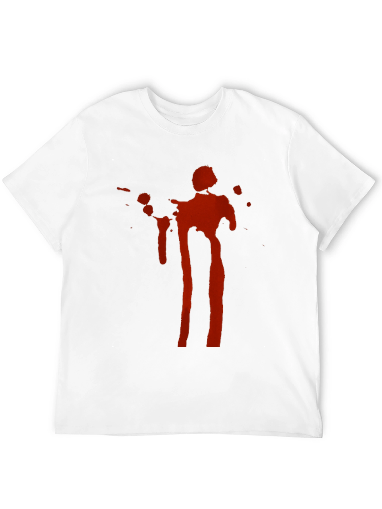 Statement Tee: Red Ink Splatter Graphic Black T-Shirt