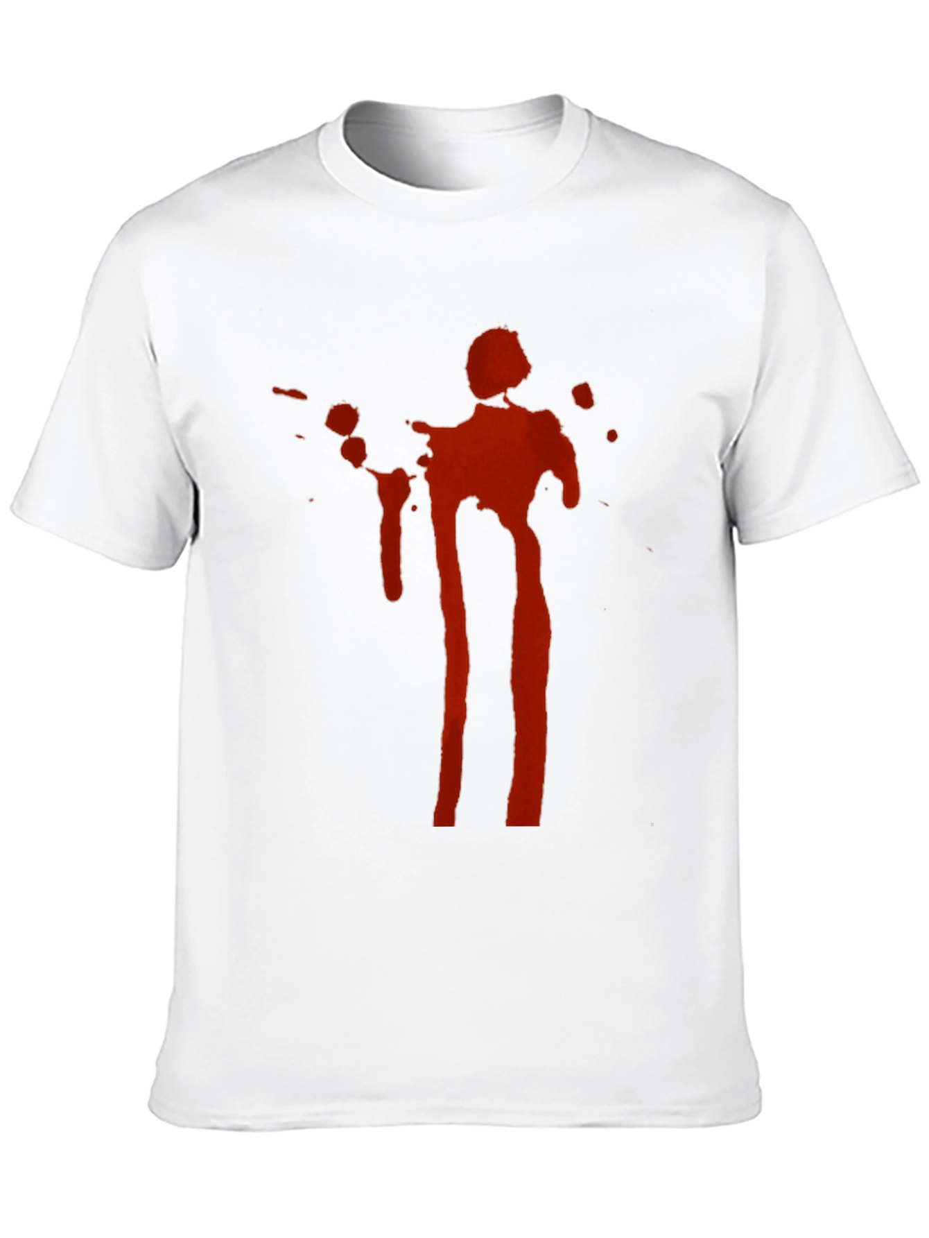 Statement Tee: Red Ink Splatter Graphic Black T-Shirt