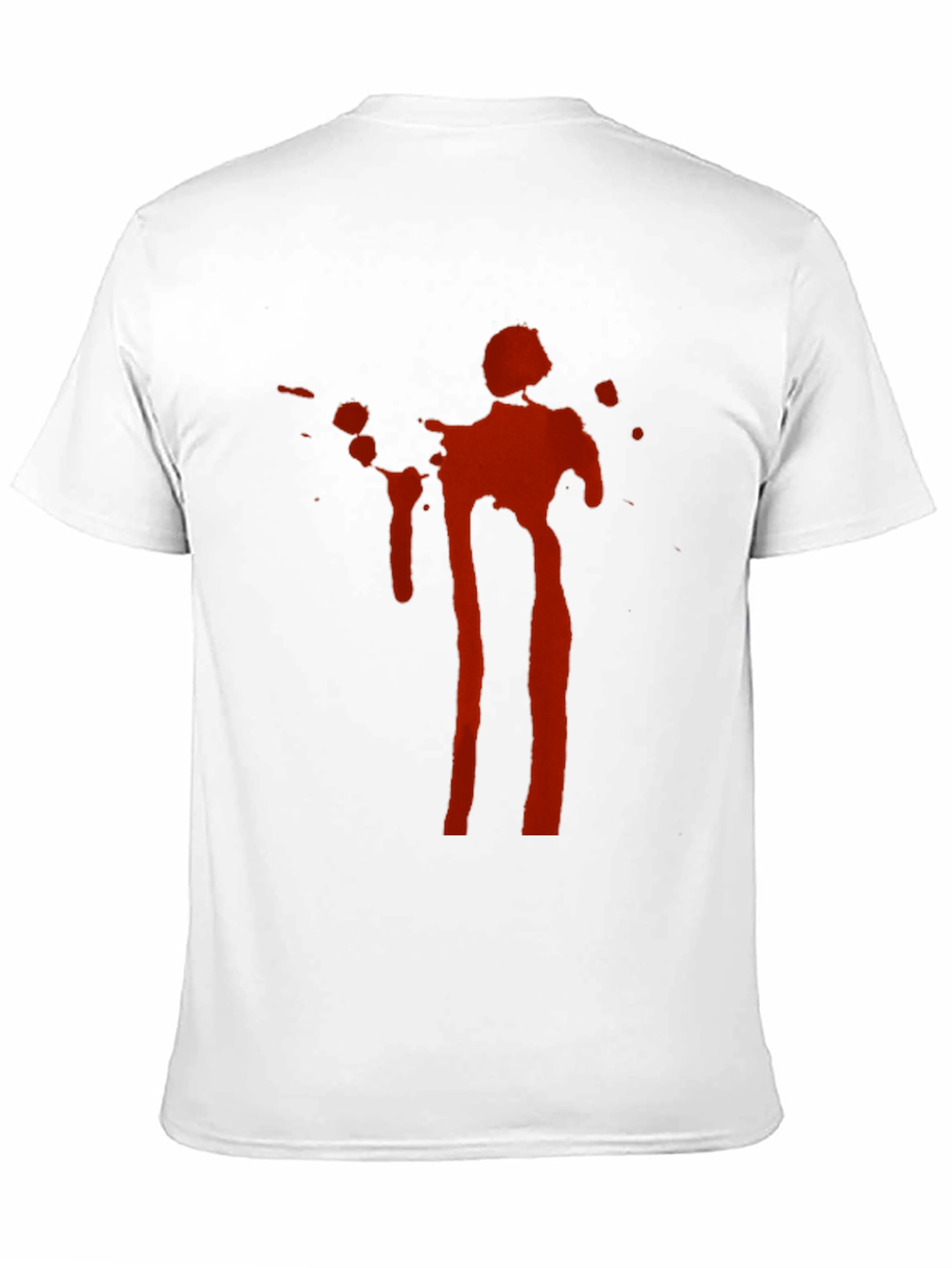 Statement Tee: Red Ink Splatter Graphic Black T-Shirt